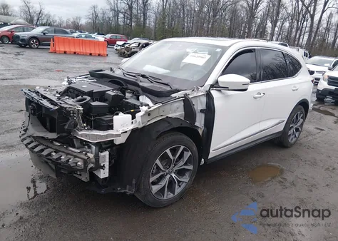 2022 Acura Mdx Technology Package z USA, uszkodzony, nr VIN 5J8YE1H40NL020595